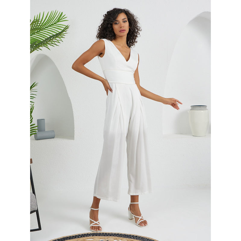 Thumbnail of The Arrow Jumpsuit - White image