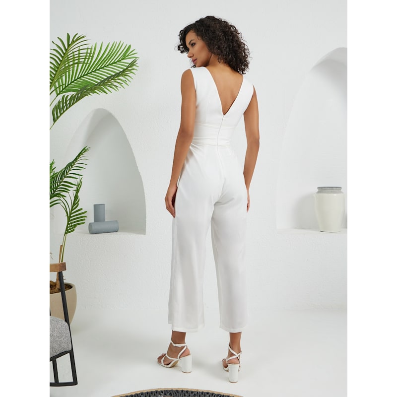 Thumbnail of The Arrow Jumpsuit - White image
