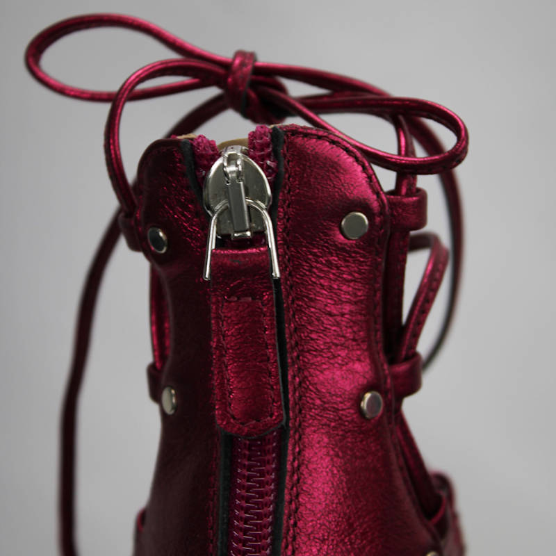 Thumbnail of The Avalyn Lace Up Sandal In Raspberry image