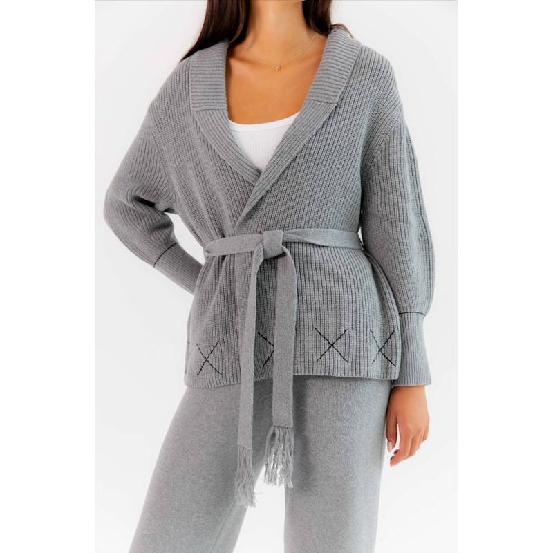 Thumbnail of Hand Embroidered Knit Cardigan - Birch image