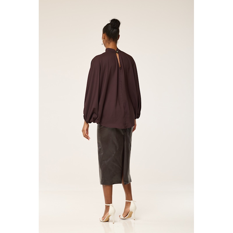 Thumbnail of The Brown Satin Tunic image