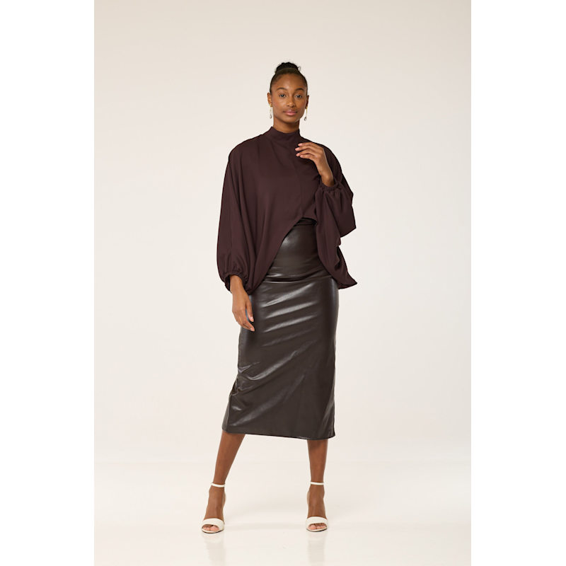 Thumbnail of The Brown Satin Tunic image