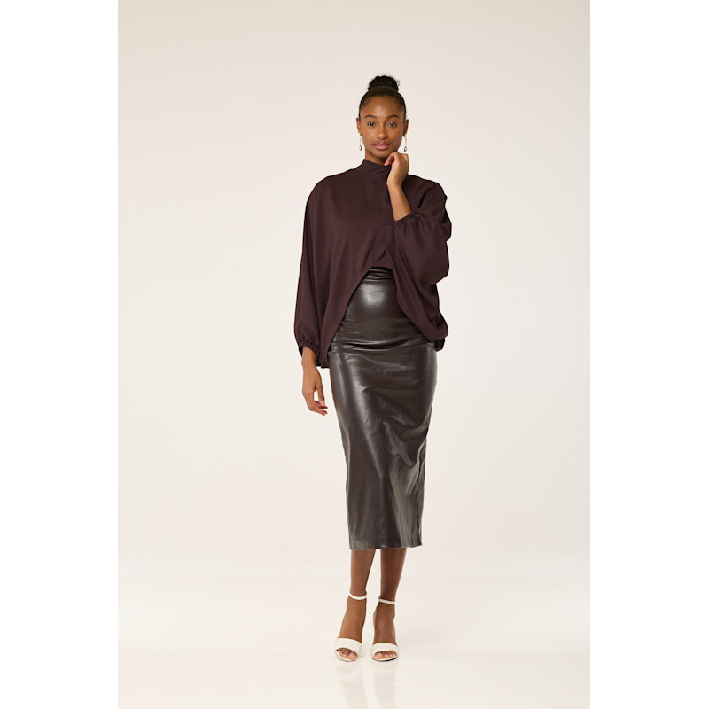 Thumbnail of The Brown Satin Tunic image