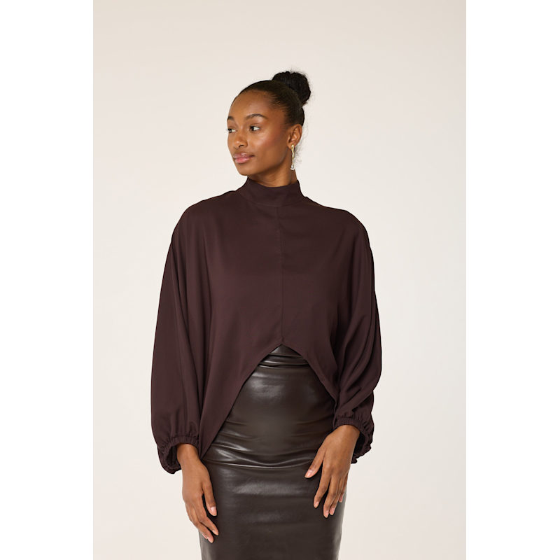 Thumbnail of The Brown Satin Tunic image