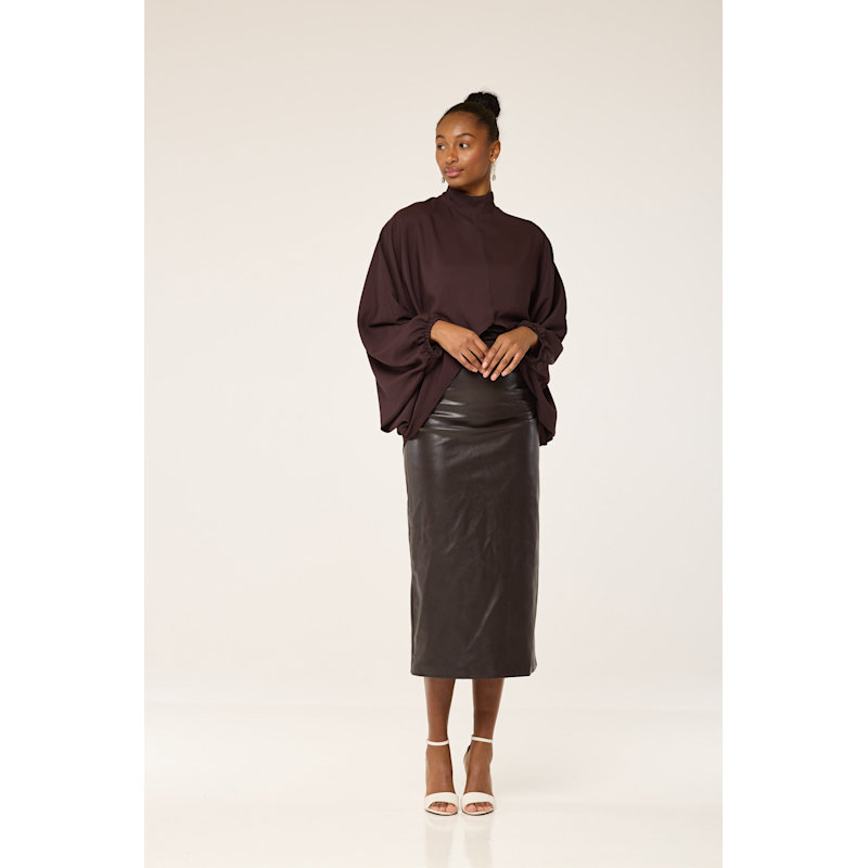 Thumbnail of The Brown Satin Tunic image