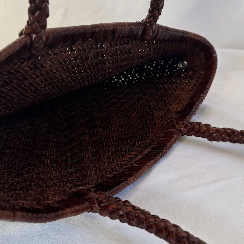Thumbnail of The Buna Handwoven Leather Tote Bag image