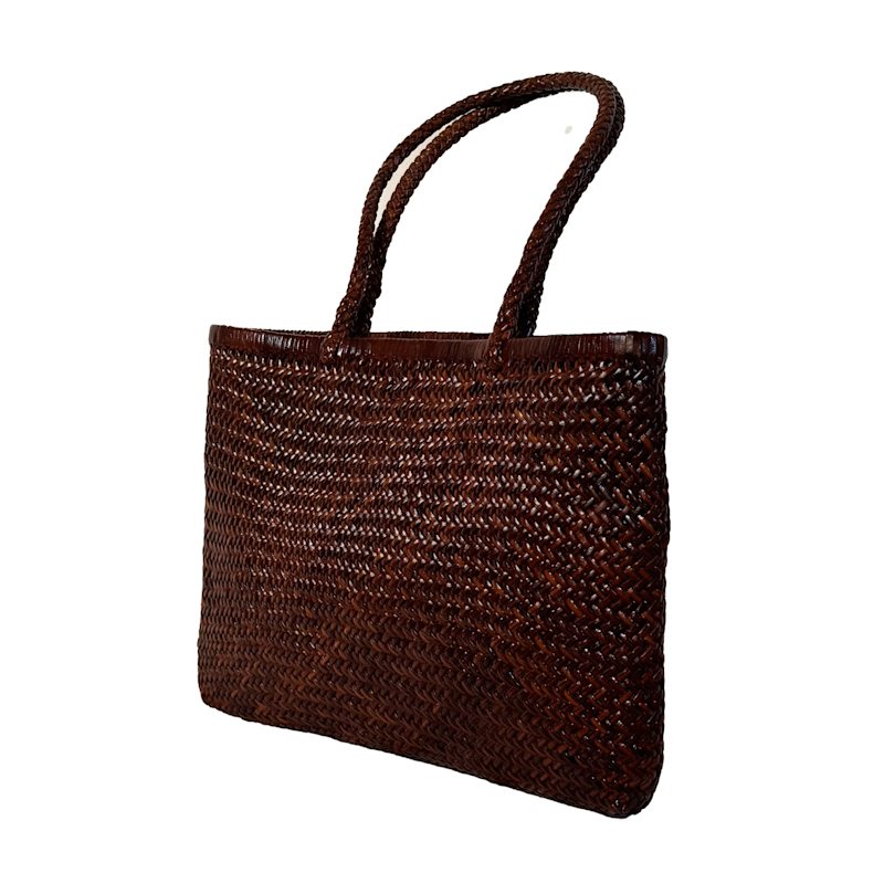 Thumbnail of The Buna Handwoven Leather Tote Bag image