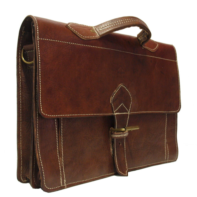 Thumbnail of The Casablanca Large Satchel In Dark Brown image