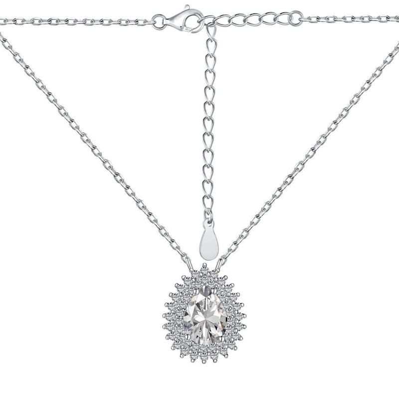 Thumbnail of The Celine Necklace – Sterling Silver Feminine Statement Necklace image