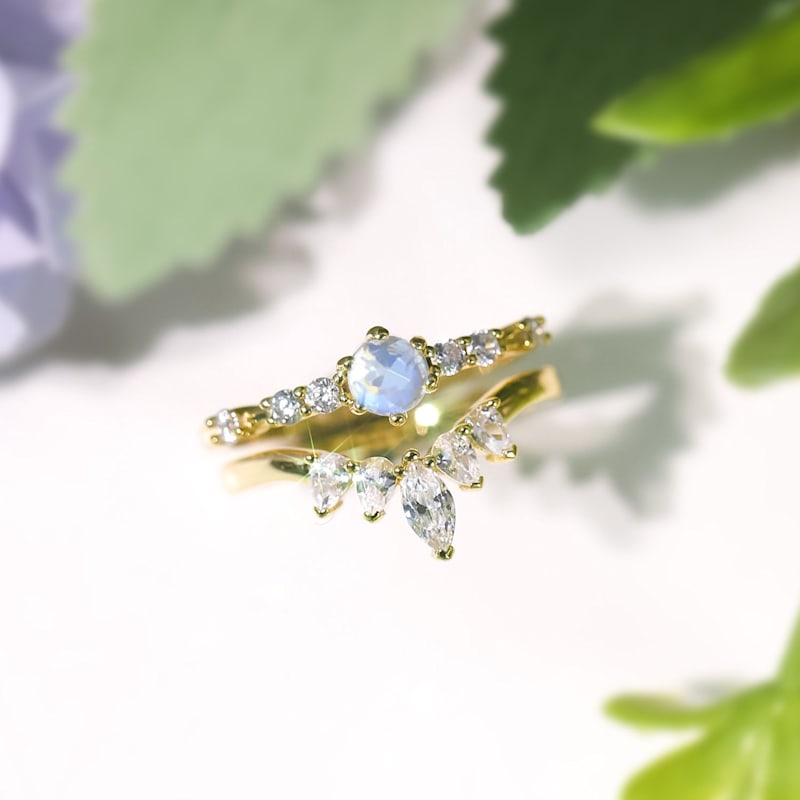 Thumbnail of The Center Of The Universe Moonstone Ring Yellow Gold Vermeil image