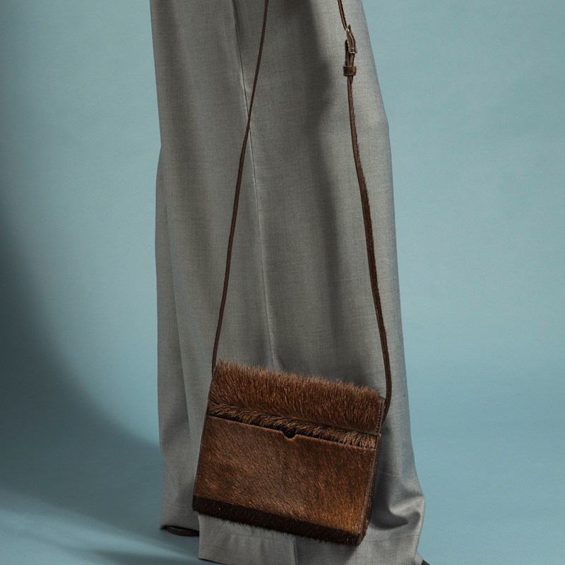 Thumbnail of The Christy Handmade Adjustable Mini Shoulder Bag -  Cow Hair image