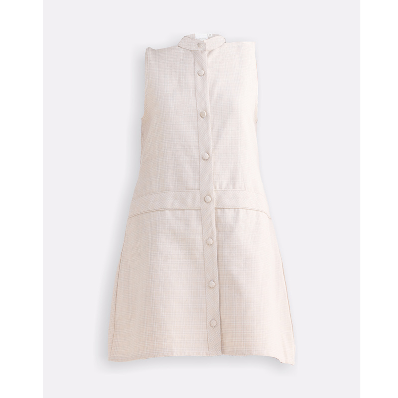Thumbnail of The Cotton Tweed Shift Dress In Cream image