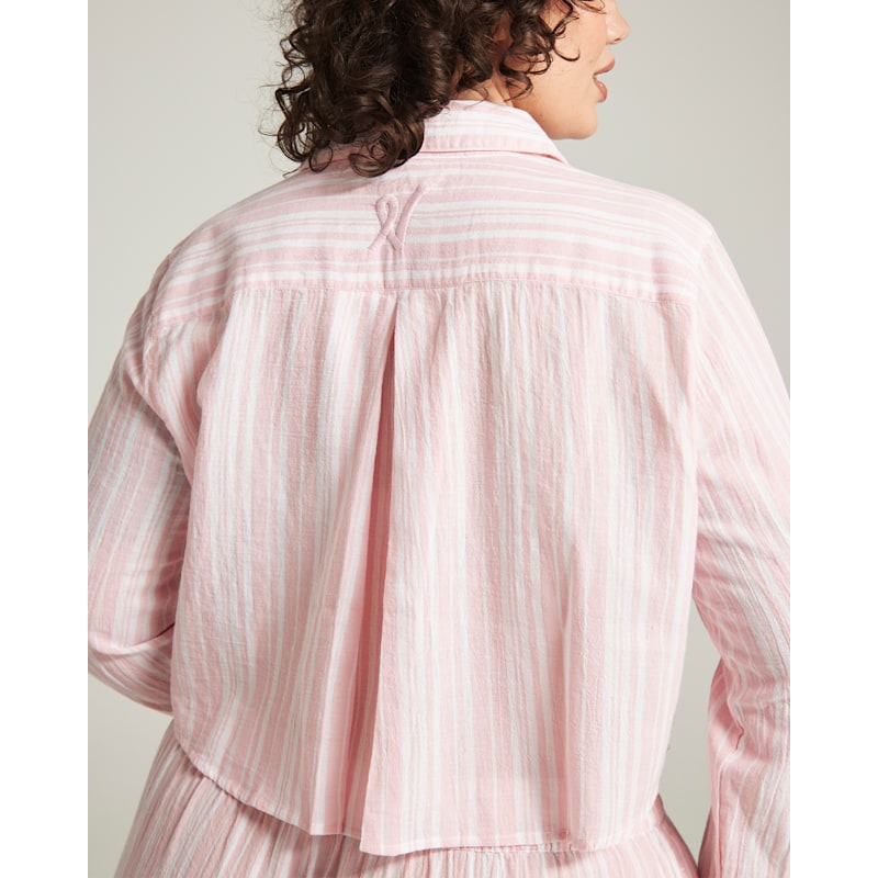 Thumbnail of The Cropped Shirt - Fondant Pink Stripe image