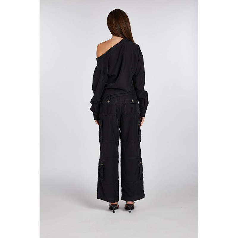 Thumbnail of The Dream Cargo Pant In Black - Soft Relaxed Utility image