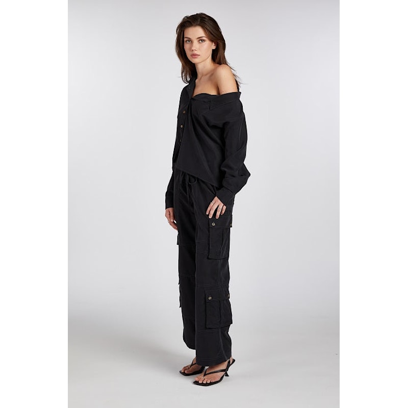 Thumbnail of The Dream Cargo Pant In Black - Soft Relaxed Utility image