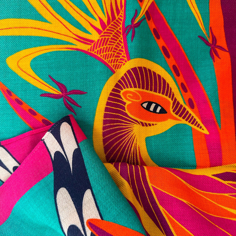 Thumbnail of The Enchanter Emerald - The Large Wool Scarf / Design In France image