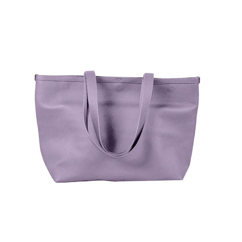Thumbnail of The Eva Handmade Leather Tote Bag In Periwinkle image