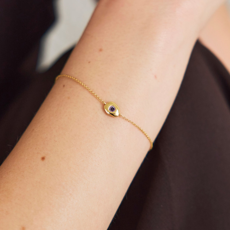 Thumbnail of The February Birthstone Bracelet - Gold Vermeil image