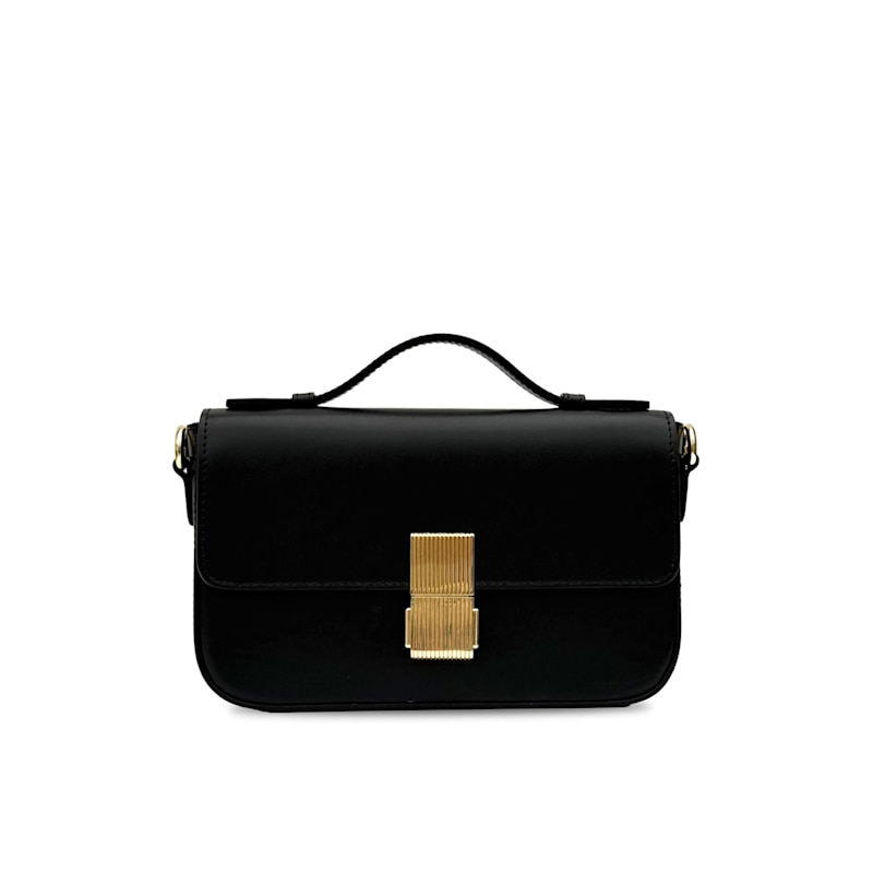 Thumbnail of The Flora Black Leather Bag image