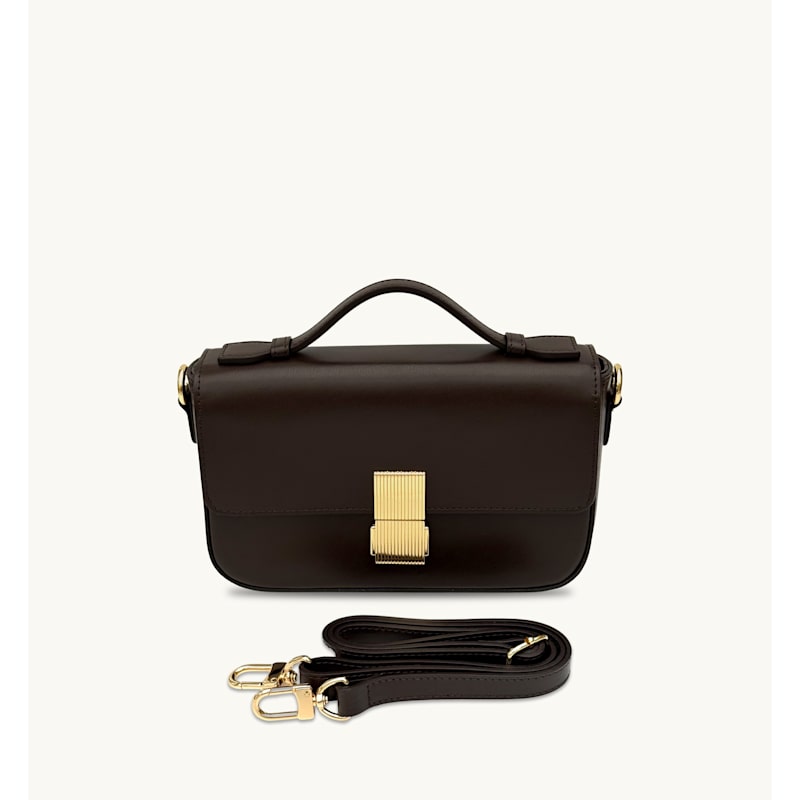 Thumbnail of The Flora Chocolate Leather Bag image