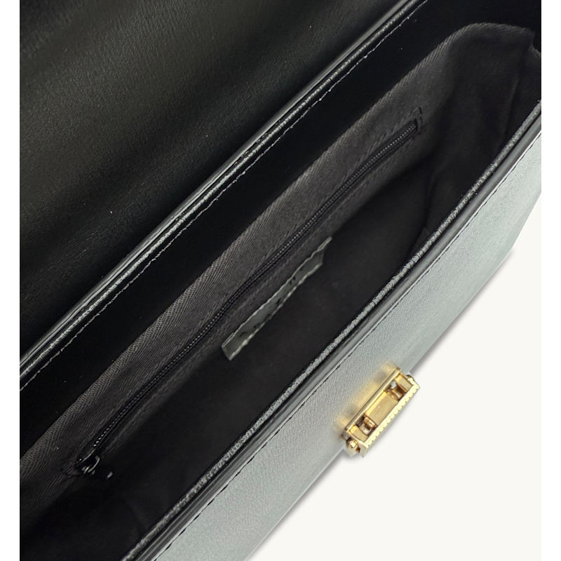 Thumbnail of The Flora Black Leather Bag image