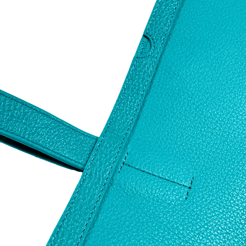 Thumbnail of The Ivy Handmade Leather Tote Bag In Turquoise image