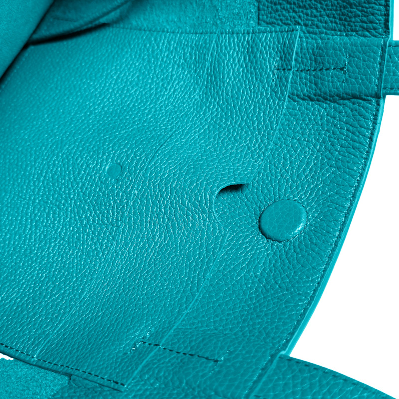 Thumbnail of The Ivy Handmade Leather Tote Bag In Turquoise image