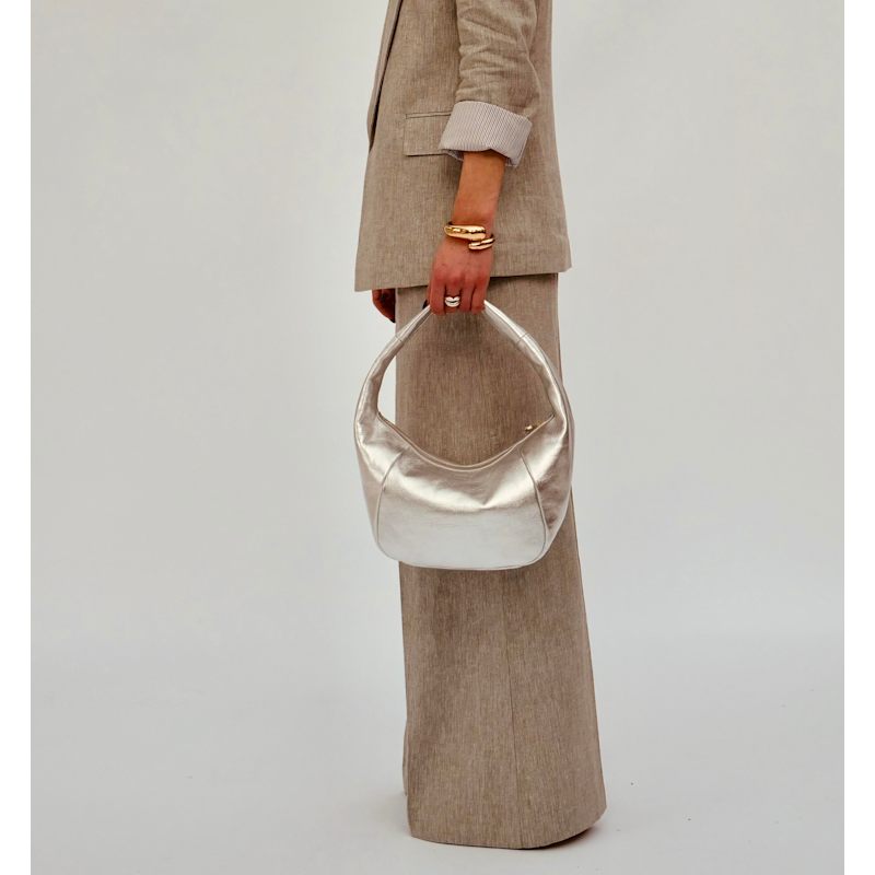 Thumbnail of The Jasmine Silver Leather Bag image
