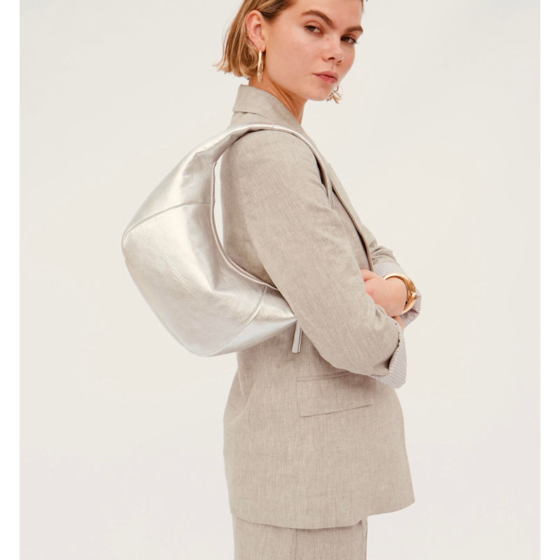 Thumbnail of The Jasmine Silver Leather Bag image