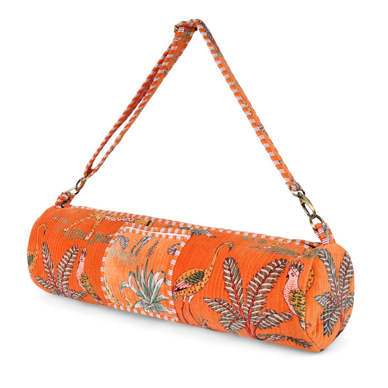 Thumbnail of The Jungle Velvet Yoga Bag In Orange image