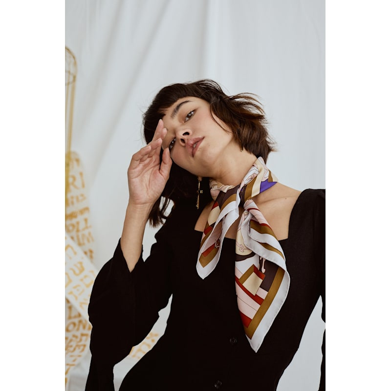 Thumbnail of "The Kiss" Bandana Silk Scarf image