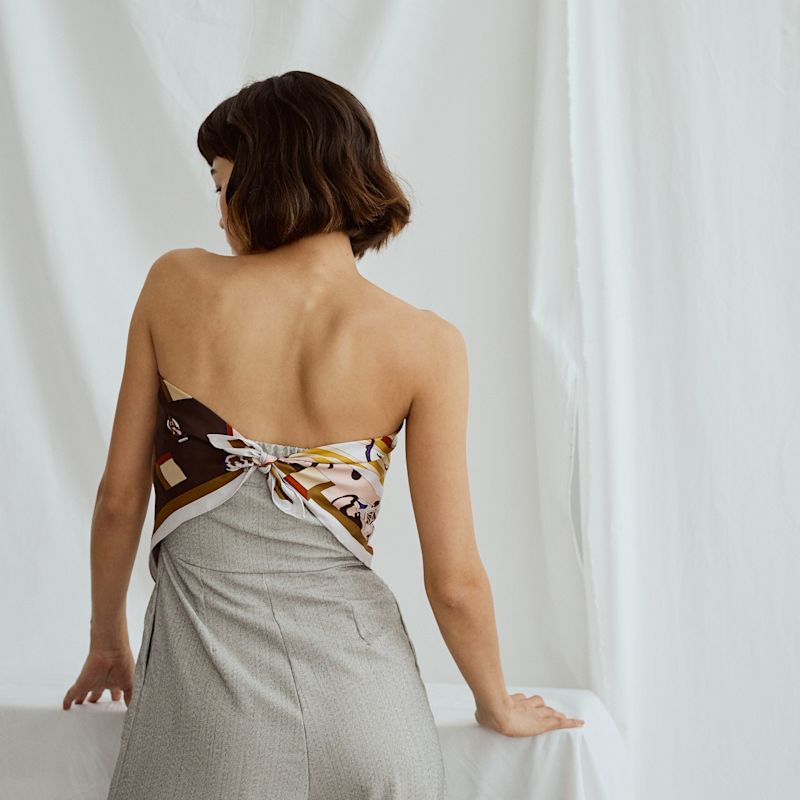 Thumbnail of "The Kiss" Bandana Silk Scarf image