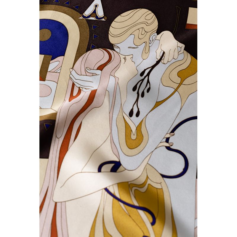 Thumbnail of "The Kiss" Bandana Silk Scarf image