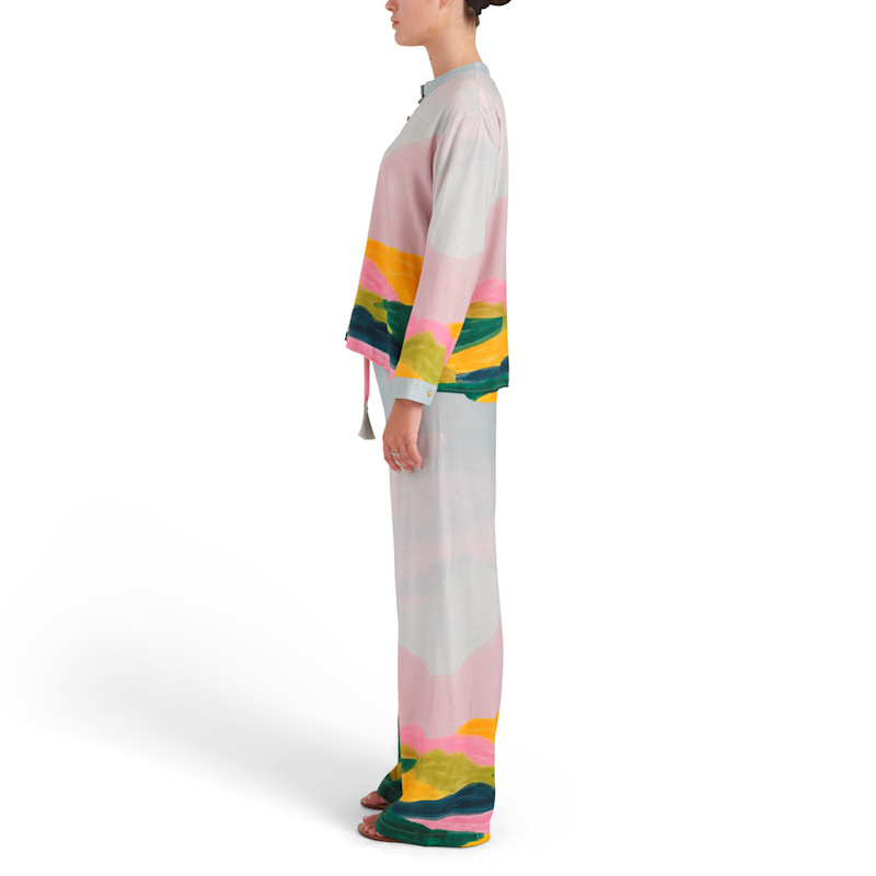 Thumbnail of The Kristin Ecovero Viscose Wide Leg Drawstring Pant image