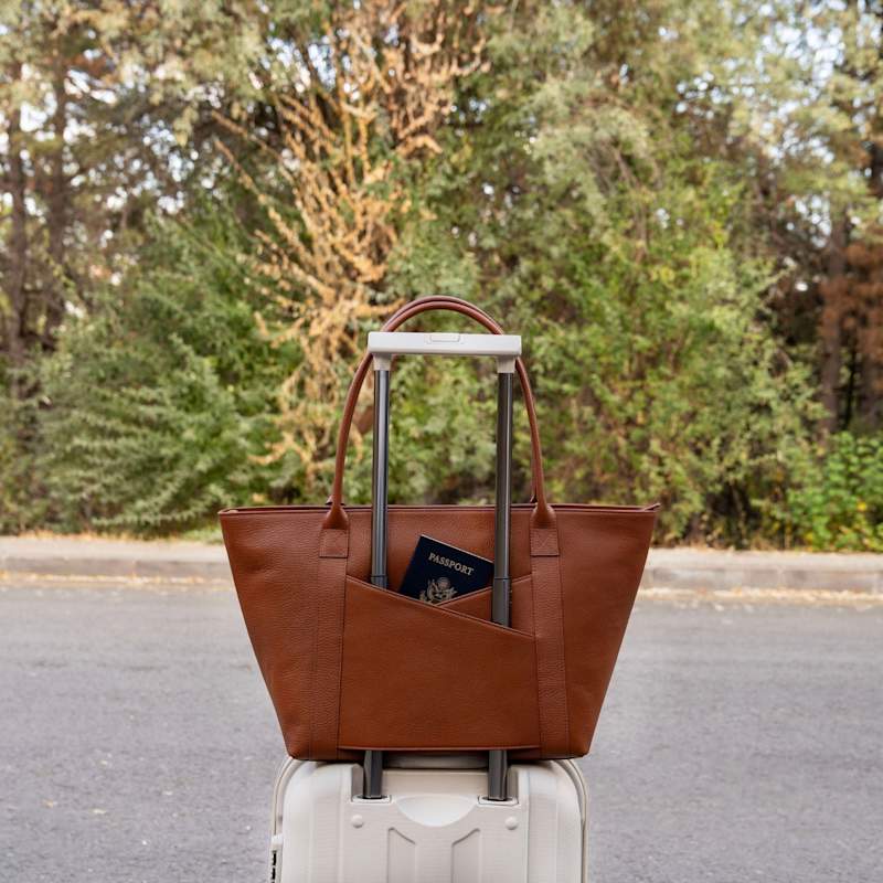 Thumbnail of The Leathere New York Tote - Cognac image