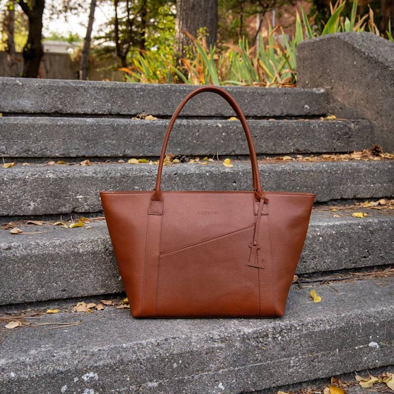 Thumbnail of The Leathere New York Tote - Cognac image