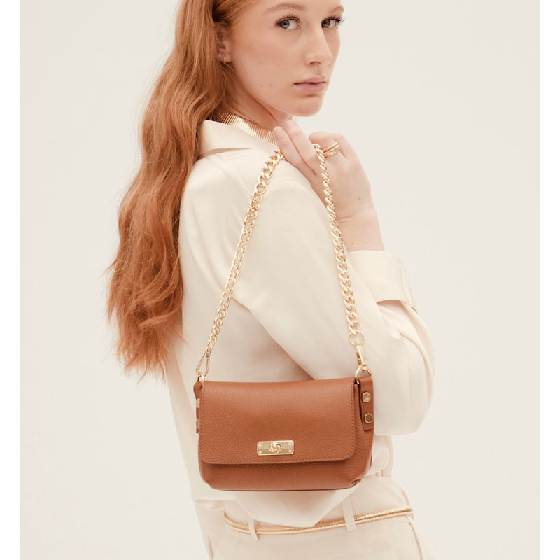 Thumbnail of The Maisie Mini Tan Leather Bag image
