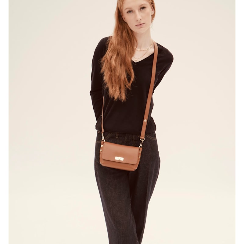 Thumbnail of The Maisie Mini Tan Leather Bag image