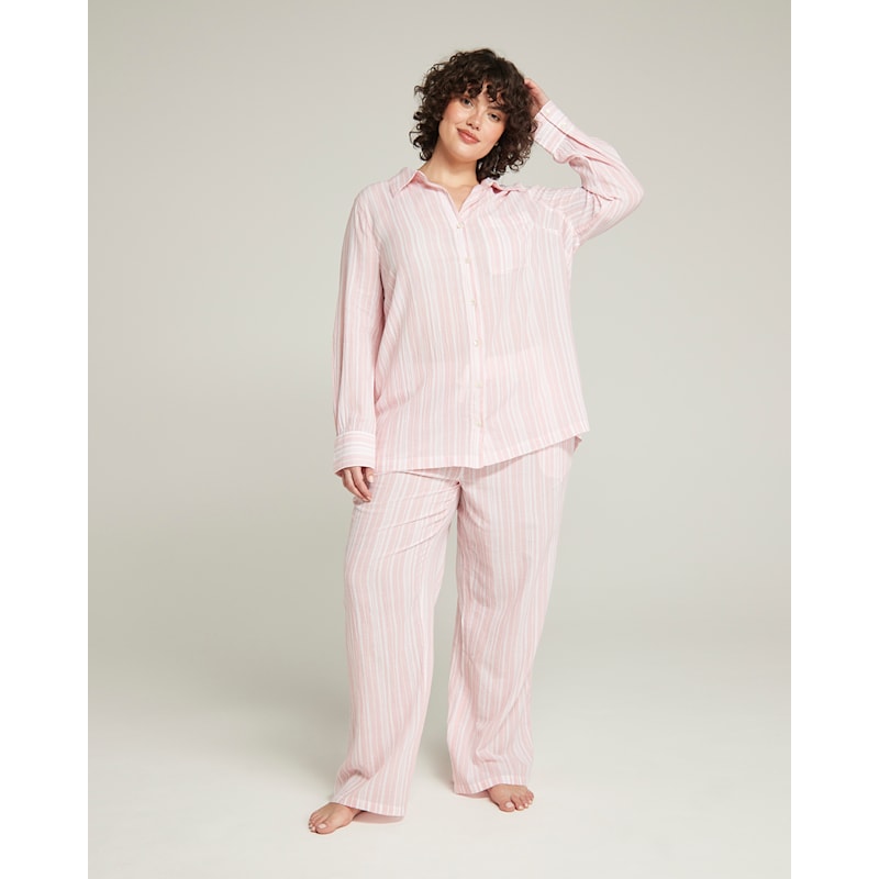 Thumbnail of The Midi Shirt - Fondant Pink Stripe image