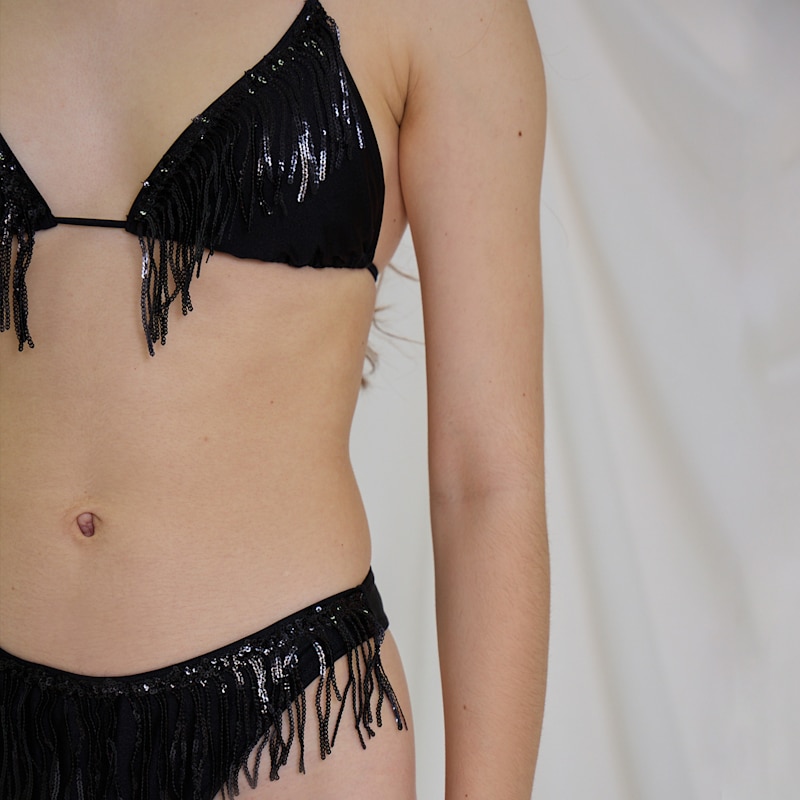 Thumbnail of The Midnight Fringe Sequin Bikini image