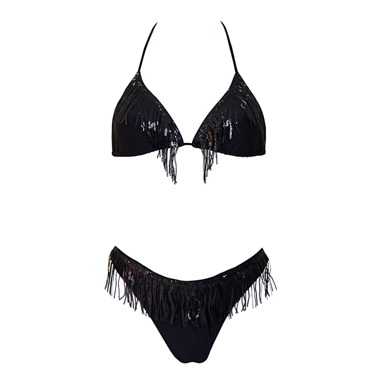 Thumbnail of The Midnight Fringe Sequin Bikini image