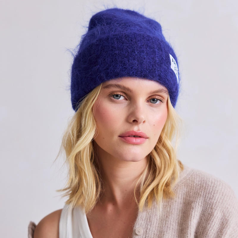Thumbnail of The Mohair Beanie - Deep Sea Navy image