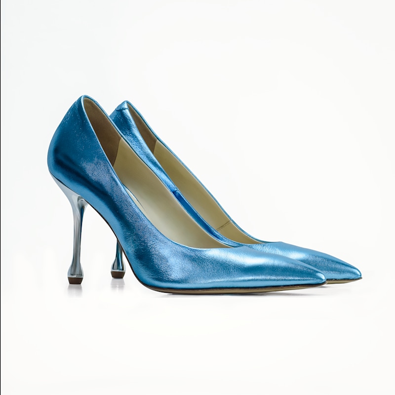Thumbnail of The Molly Luxe Stiletto Pump In Adriatic Blue image
