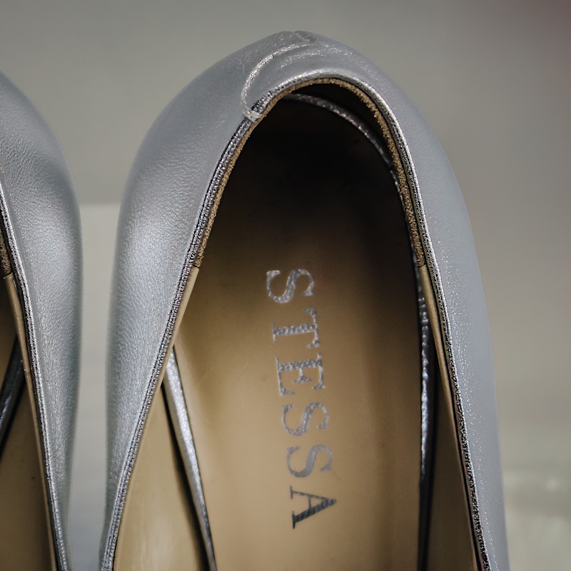 Thumbnail of The Molly Luxe Stiletto Pump In Silver image