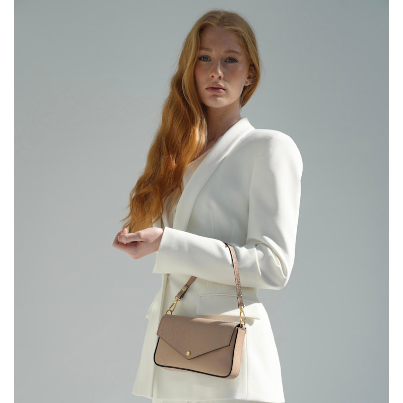 Thumbnail of The Munro Blush Leather Shoulder Bag image