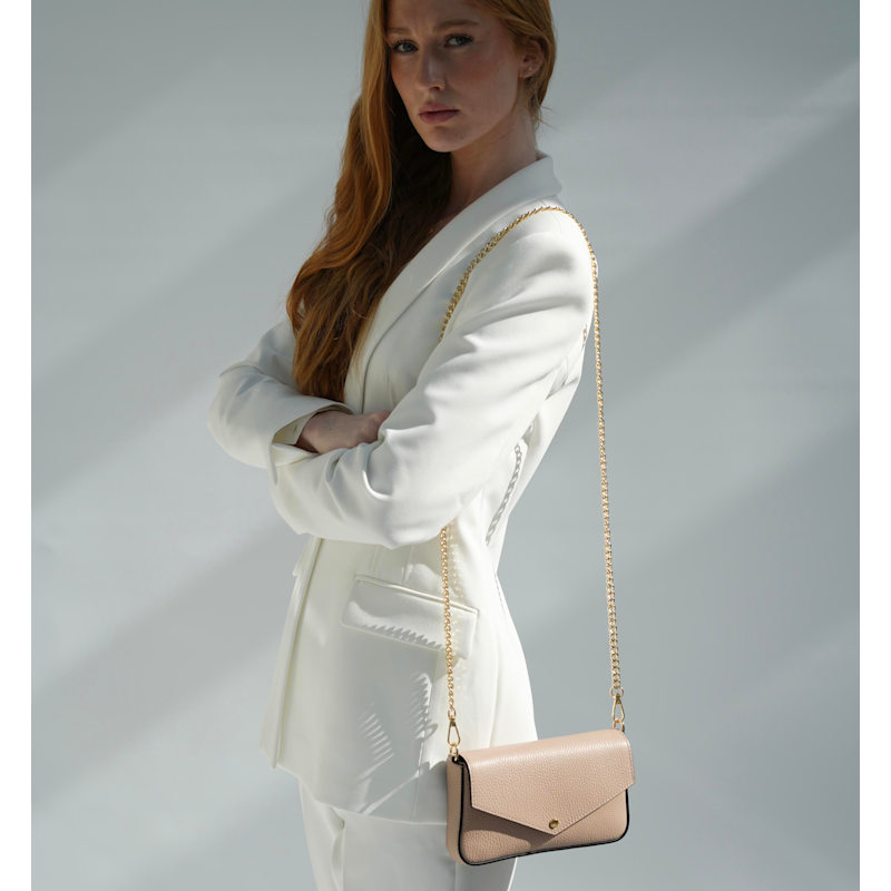 Thumbnail of The Munro Blush Leather Shoulder Bag image