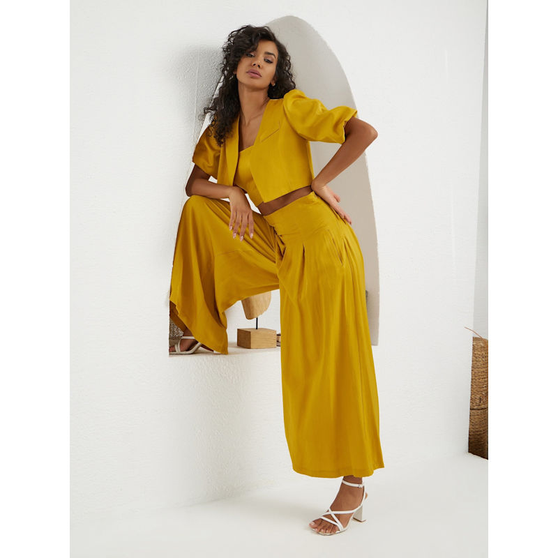 Thumbnail of The Palazzo Jacket - Mustard Gold image