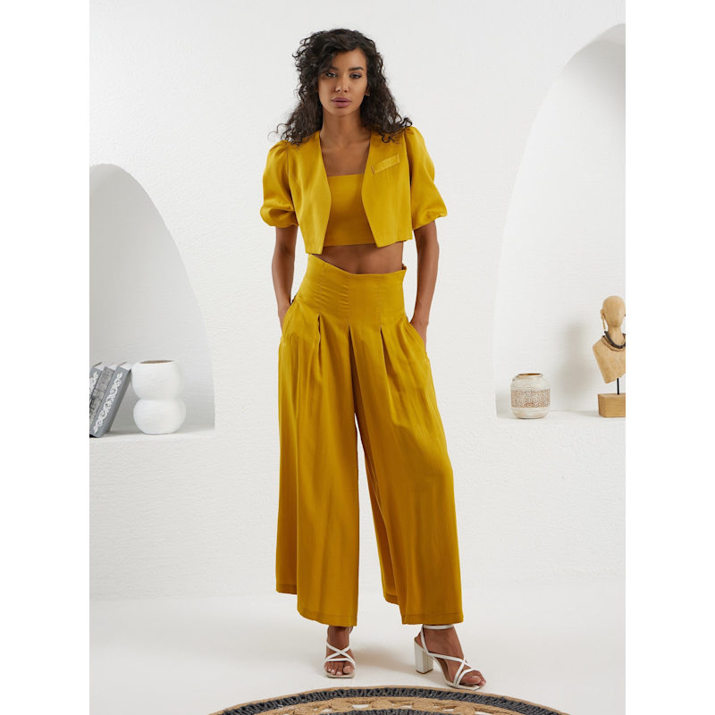 Thumbnail of The Palazzo Jacket - Mustard Gold image