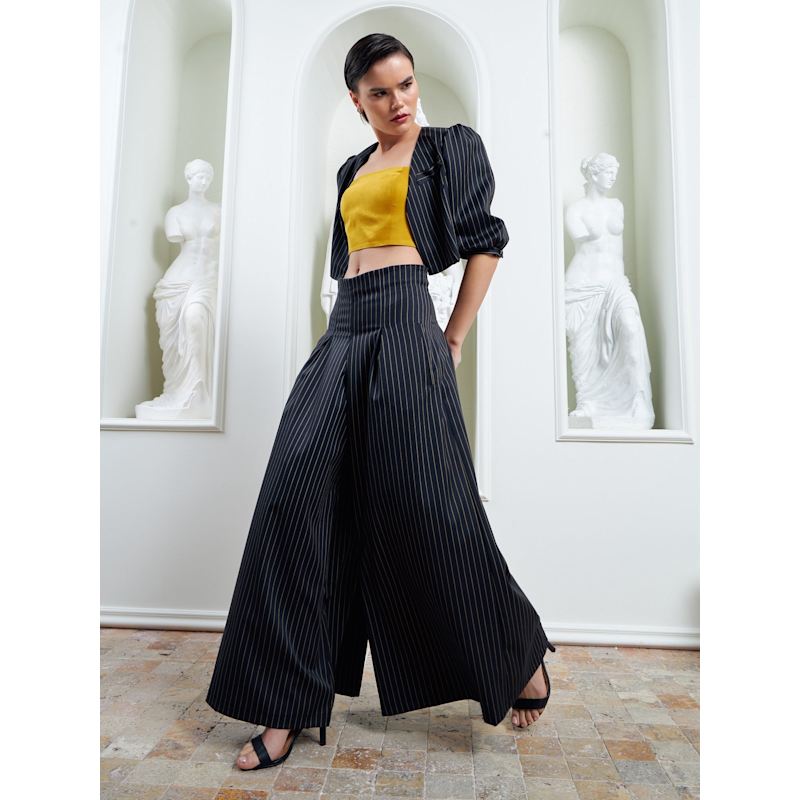 Thumbnail of The Palazzo Jacket - Navy & Gold Mustard image