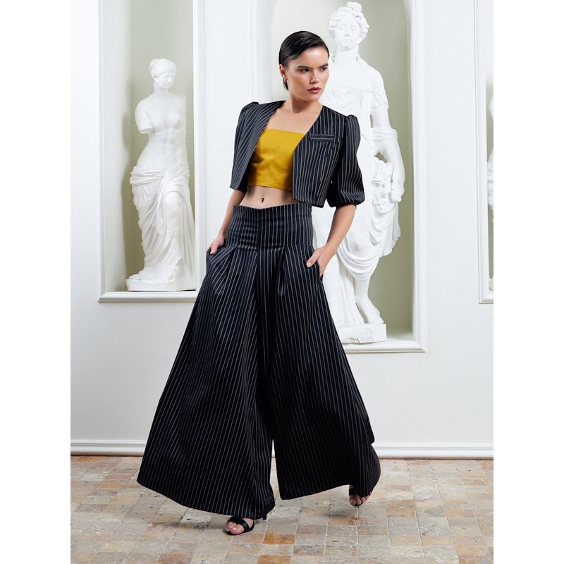 Thumbnail of The Palazzo Jacket - Navy & Gold Mustard image